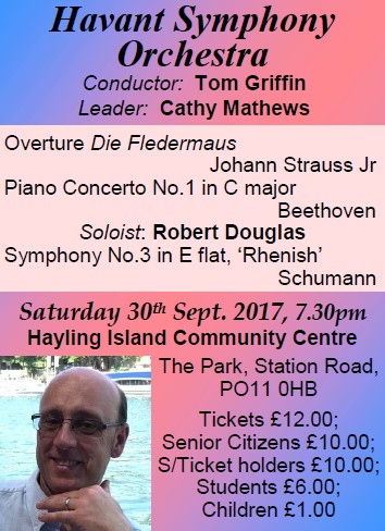 HSO Concert at Hayling Island Community Centre 30th September 2017