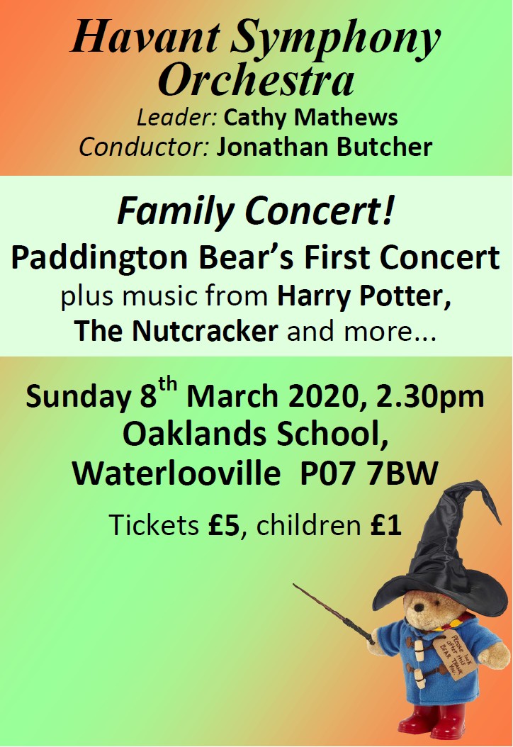 HSO Family Concert Oaklands 8th March 2020