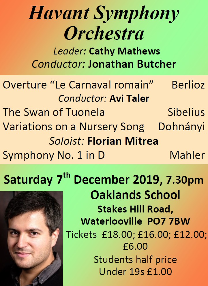 HSO Concert at Oaklands School 7th December 2019