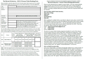 View Season Ticket booking form PDF file